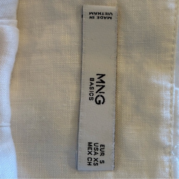 White 100% Linen Pocketed Skirt by MNG Mango, XS, Trending Summer Boho Airy - Picture 9 of 16